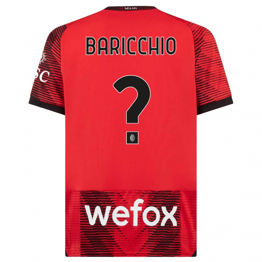 Herren Luca Baricchio #0 Rot Schwarz Heimtrikot Trikot 2023/24 T-Shirt Schweiz