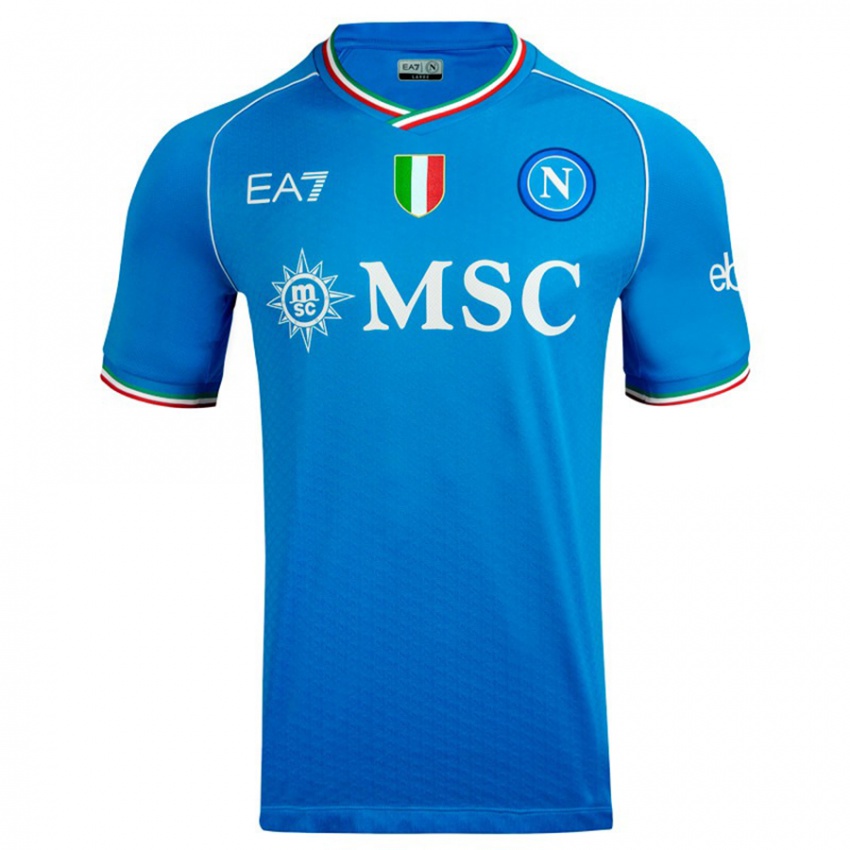Homme Maillot Manuel Matrone #0 Bleu Ciel Tenues Domicile 2023/24 T-Shirt Suisse