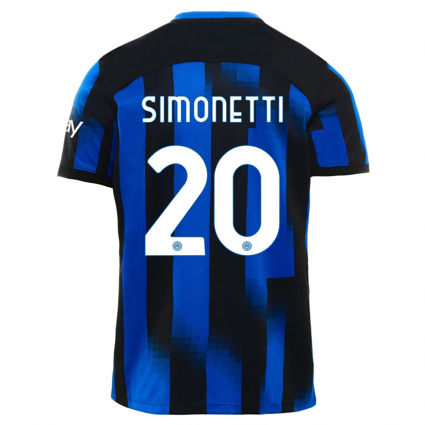 Herren Flaminia Simonetti #20 Schwarz Blau Heimtrikot Trikot 2023/24 T-Shirt Schweiz