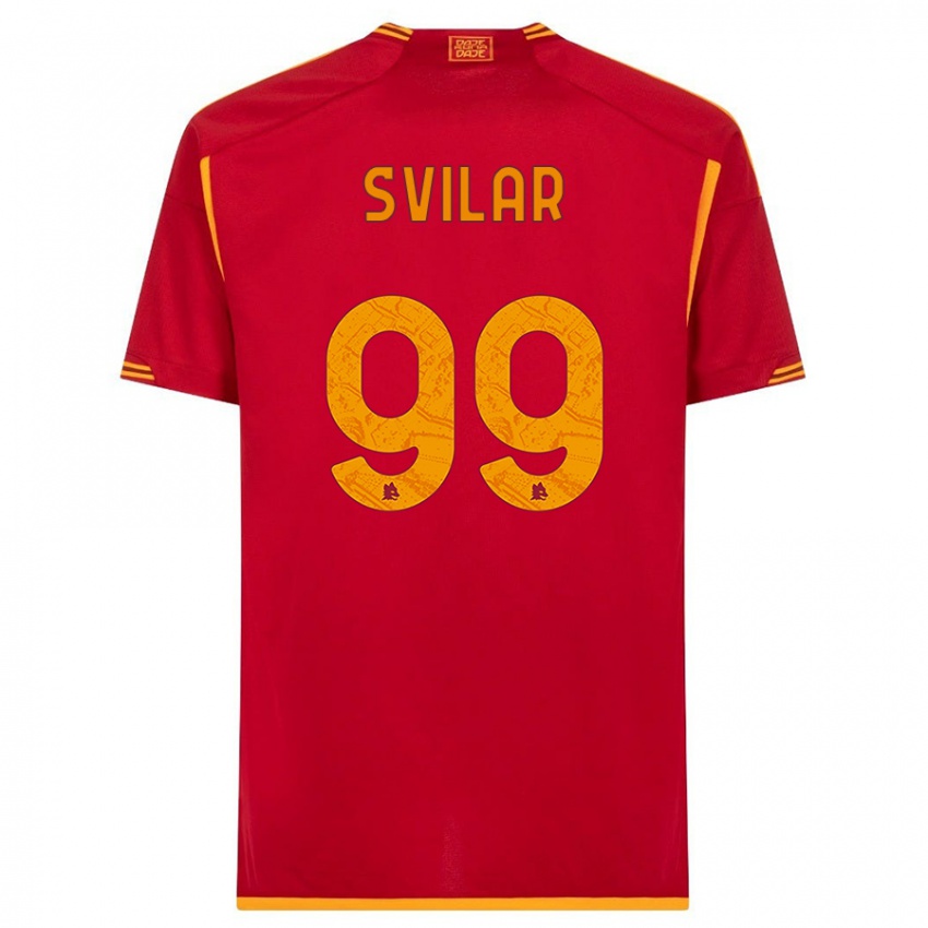 Herren Mile Svilar #99 Rot Heimtrikot Trikot 2023/24 T-Shirt Schweiz