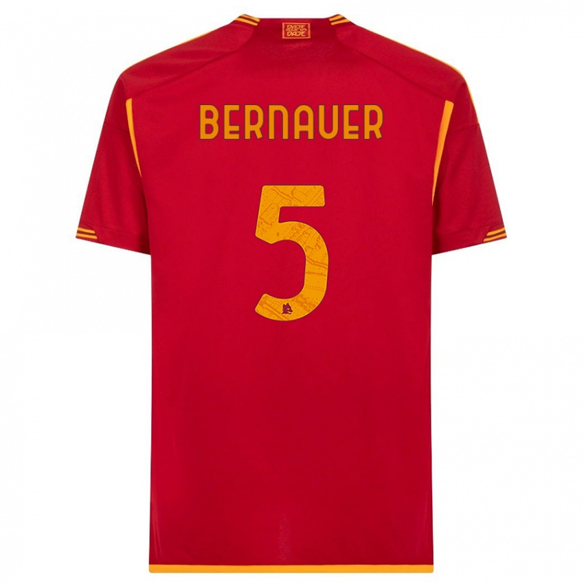 Herren Vanessa Bernauer #5 Rot Heimtrikot Trikot 2023/24 T-Shirt Schweiz