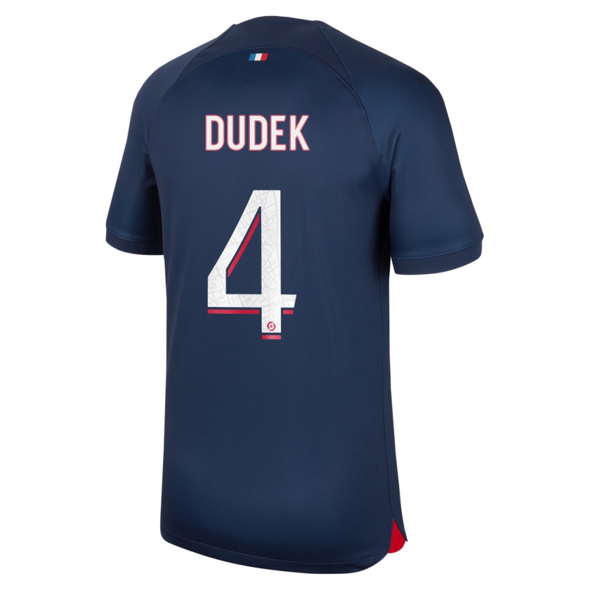 Herren Paulina Dudek #4 Blau Rot Heimtrikot Trikot 2023/24 T-Shirt Schweiz