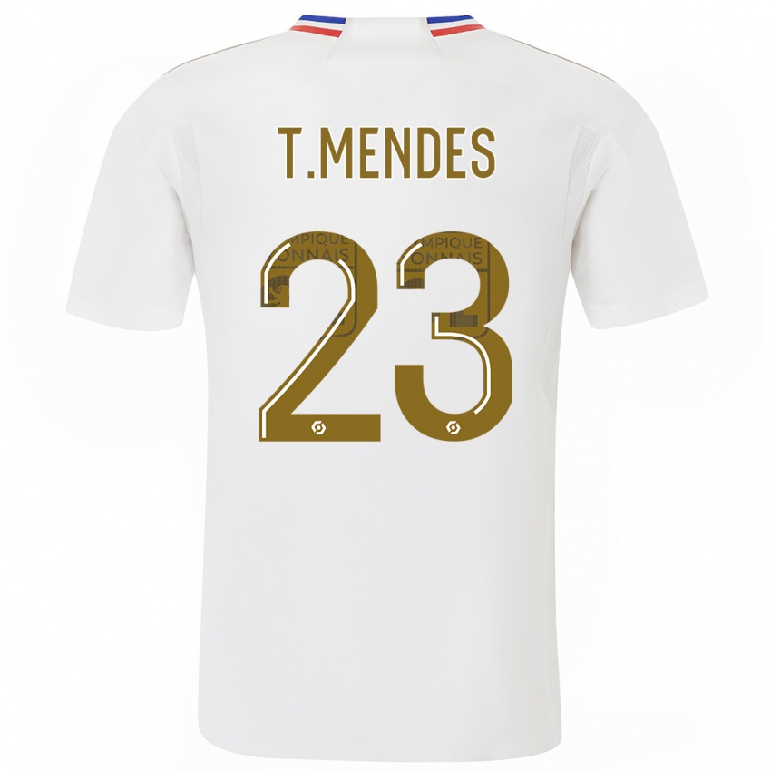 Herren Thiago Mendes #23 Weiß Heimtrikot Trikot 2023/24 T-Shirt Schweiz