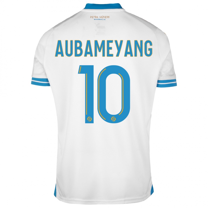 Herren Pierre-Emerick Aubameyang #10 Weiß Heimtrikot Trikot 2023/24 T-Shirt Schweiz