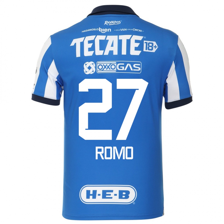 Herren Luis Romo #27 Blau Weiss Heimtrikot Trikot 2023/24 T-Shirt Schweiz