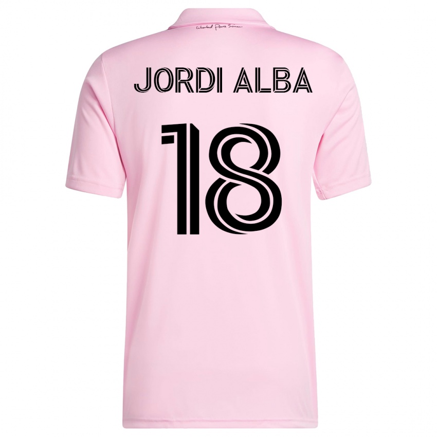 Herren Jordi Alba #18 Rosa Heimtrikot Trikot 2023/24 T-Shirt Schweiz