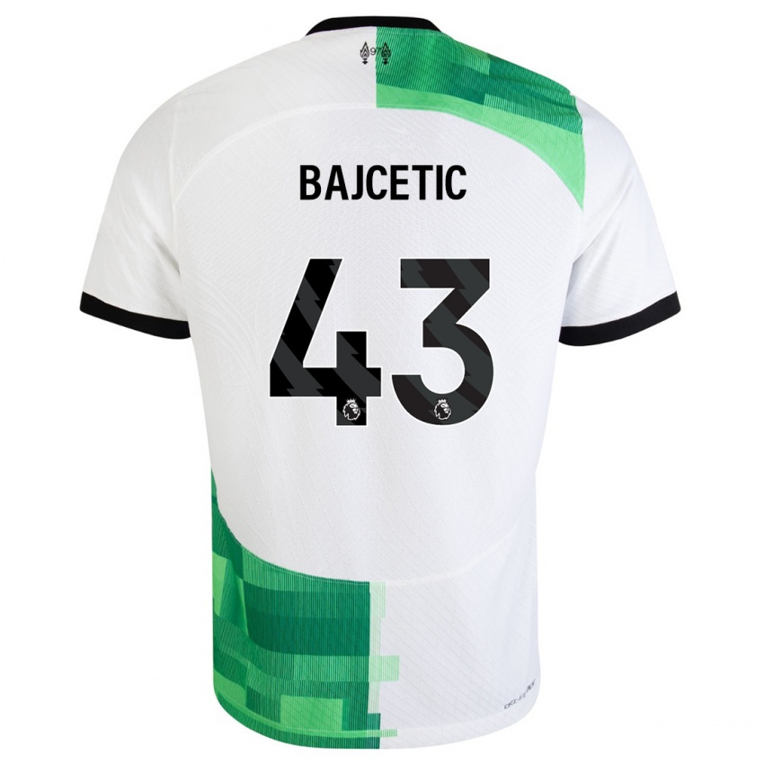 Herren Stefan Bajcetic #43 Weiß Grün Auswärtstrikot Trikot 2023/24 T-Shirt Schweiz