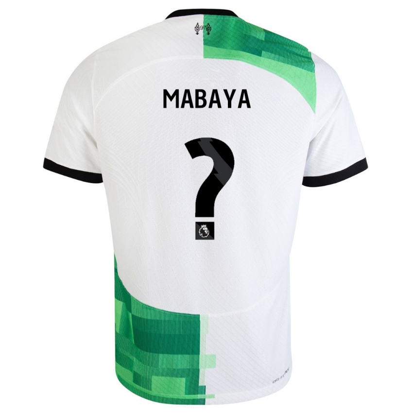 Homme Maillot Isaac Mabaya #0 Blanc Vert Tenues Extérieur 2023/24 T-Shirt Suisse