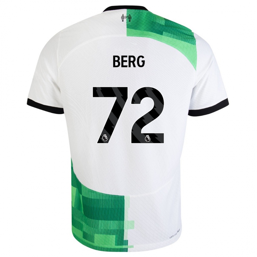 Homme Maillot Sepp Van Den Berg #72 Blanc Vert Tenues Extérieur 2023/24 T-Shirt Suisse