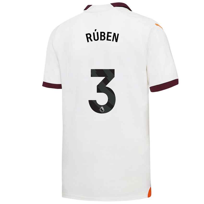 Herren Ruben Dias #3 Weiß Auswärtstrikot Trikot 2023/24 T-Shirt Schweiz