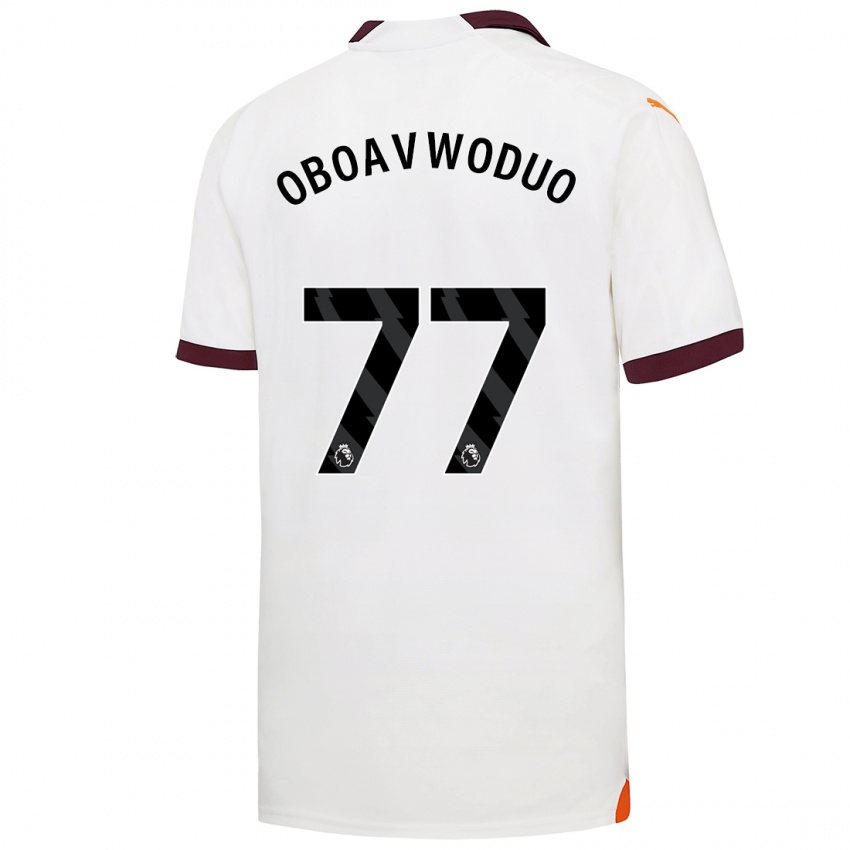 Herren Justin Oboavwoduo #77 Weiß Auswärtstrikot Trikot 2023/24 T-Shirt Schweiz