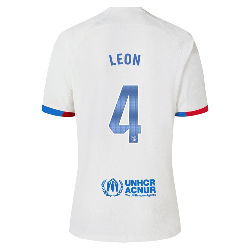Herren Maria Pilar Leon #4 Weiß Auswärtstrikot Trikot 2023/24 T-Shirt Schweiz