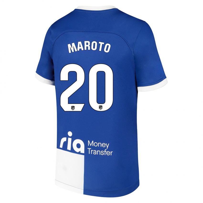 Herren Mario Maroto #20 Blau Weiss Auswärtstrikot Trikot 2023/24 T-Shirt Schweiz