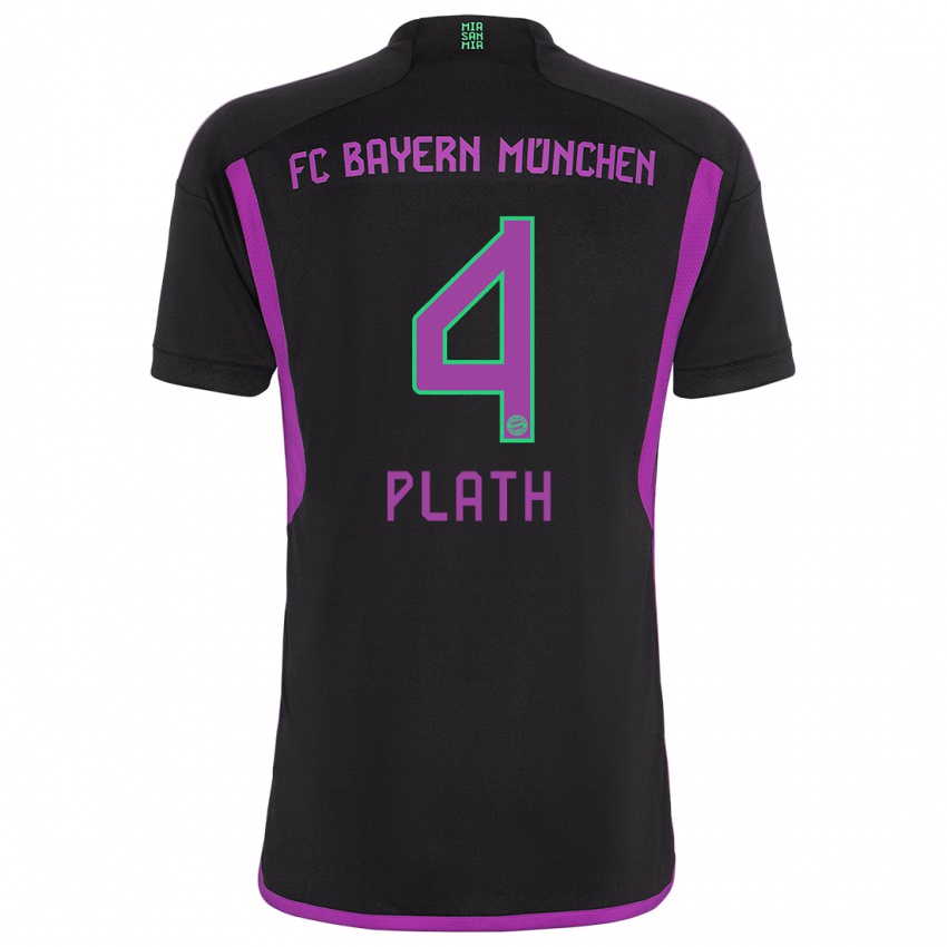 Herren Max Plath #4 Schwarz Auswärtstrikot Trikot 2023/24 T-Shirt Schweiz