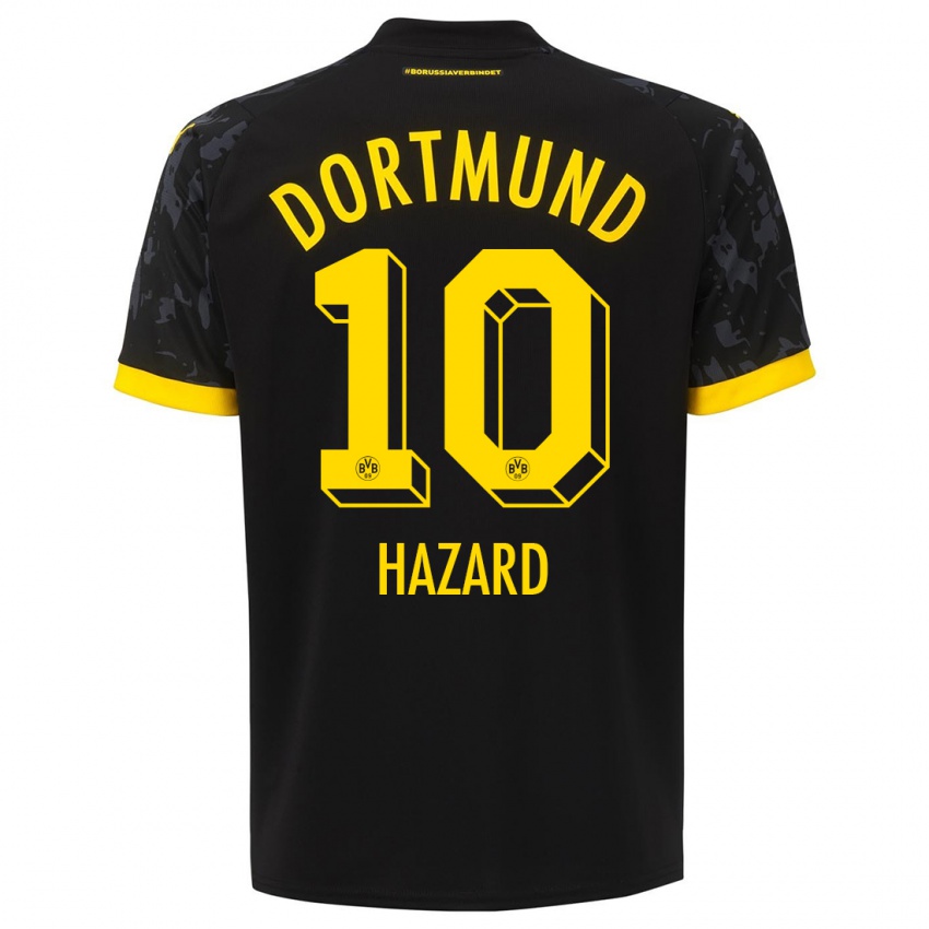 Herren Thorgan Hazard #10 Schwarz Auswärtstrikot Trikot 2023/24 T-Shirt Schweiz