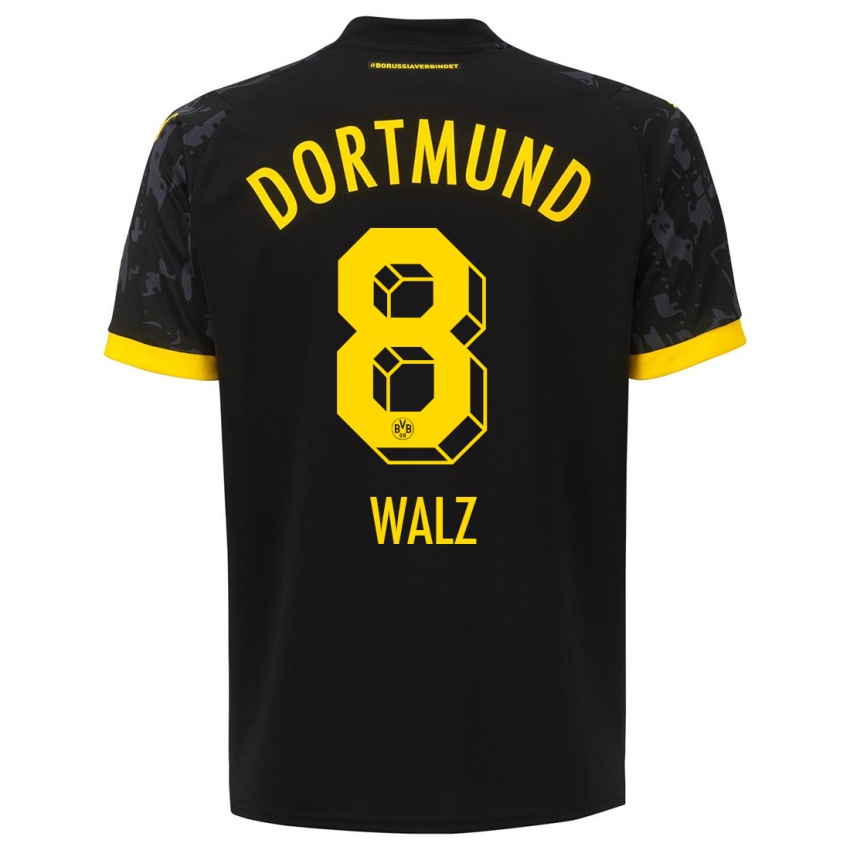 Herren Vasco Walz #8 Schwarz Auswärtstrikot Trikot 2023/24 T-Shirt Schweiz