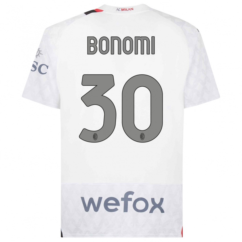 Herren Alessandro Bonomi #30 Weiß Auswärtstrikot Trikot 2023/24 T-Shirt Schweiz