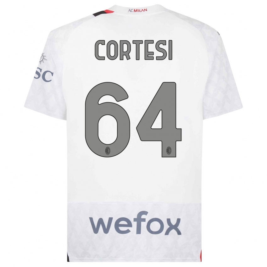Herren Selena Cortesi #64 Weiß Auswärtstrikot Trikot 2023/24 T-Shirt Schweiz