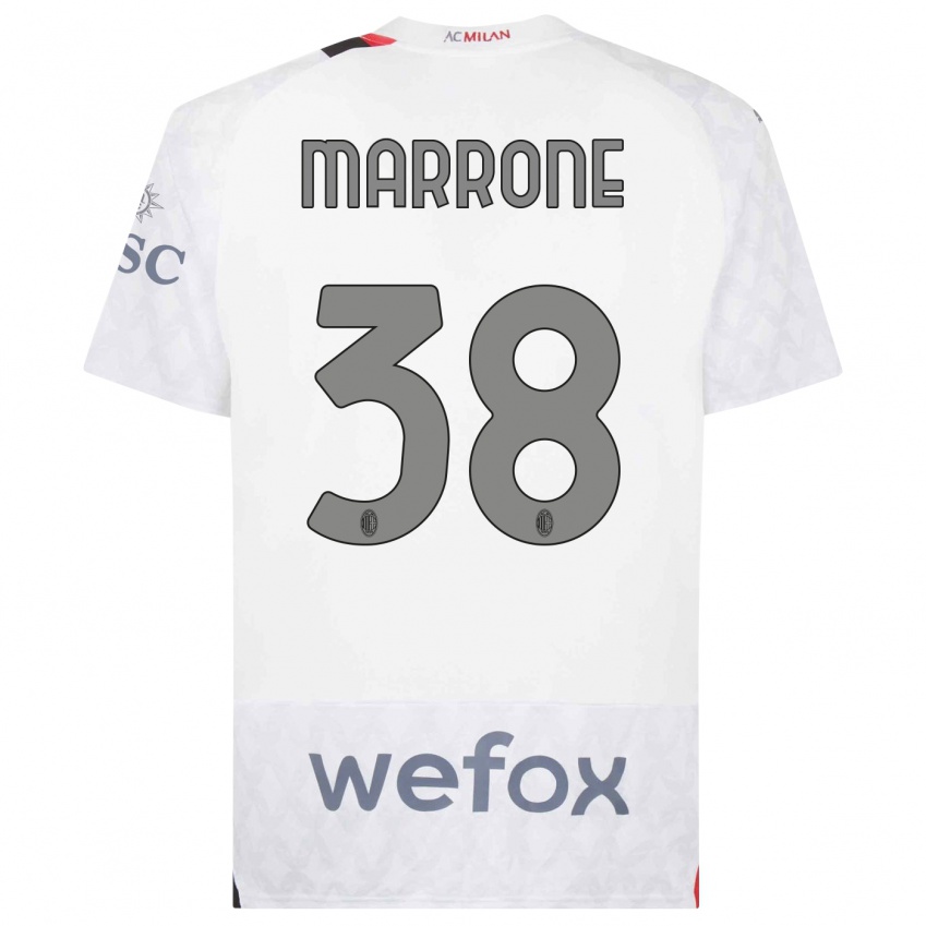 Herren Federico Marrone #38 Weiß Auswärtstrikot Trikot 2023/24 T-Shirt Schweiz