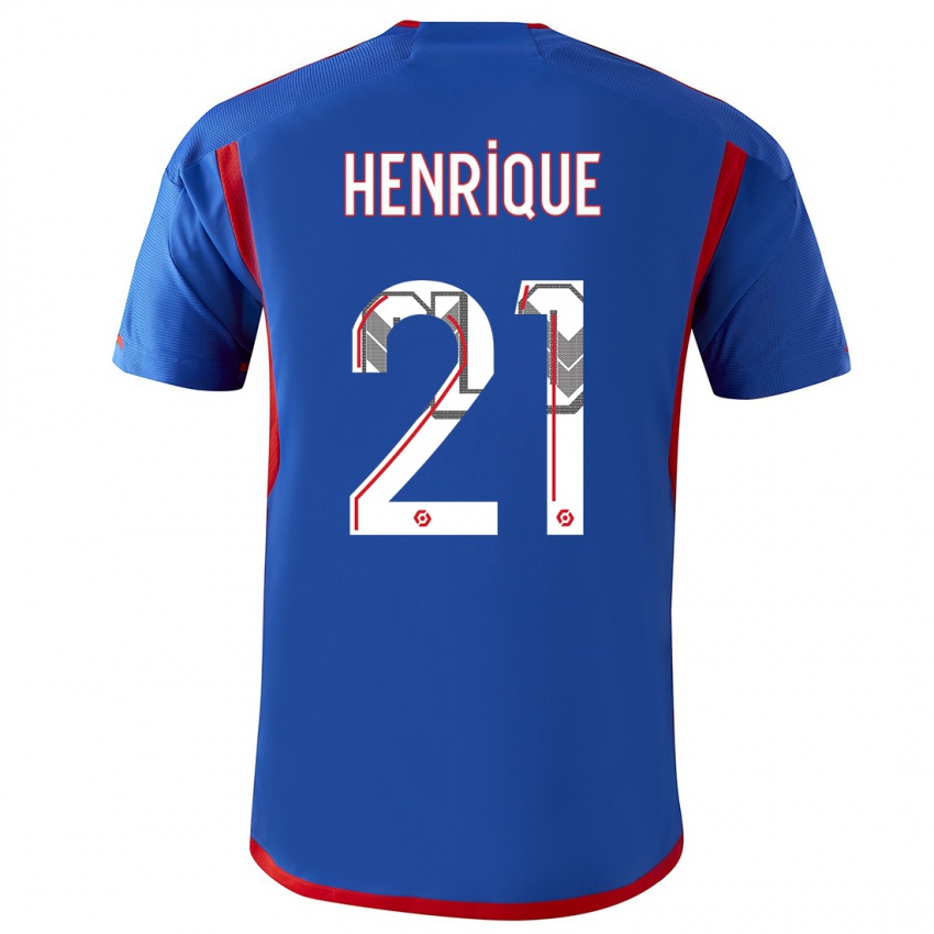 Herren Henrique #21 Blau Rot Auswärtstrikot Trikot 2023/24 T-Shirt Schweiz