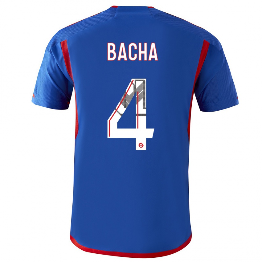Herren Selma Bacha #4 Blau Rot Auswärtstrikot Trikot 2023/24 T-Shirt Schweiz