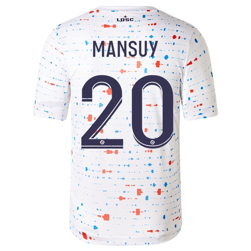 Homme Maillot Heloise Mansuy #20 Blanc Tenues Extérieur 2023/24 T-Shirt Suisse