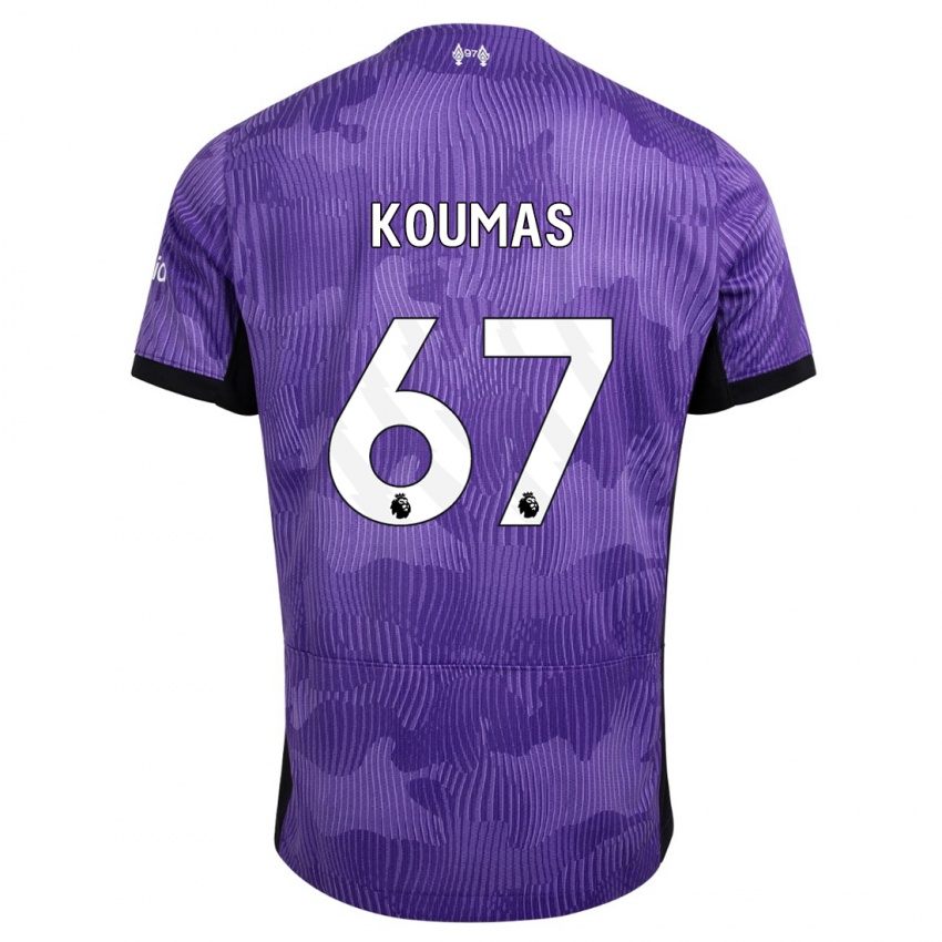 Homme Maillot Lewis Koumas #67 Violet Troisieme 2023/24 T-Shirt Suisse