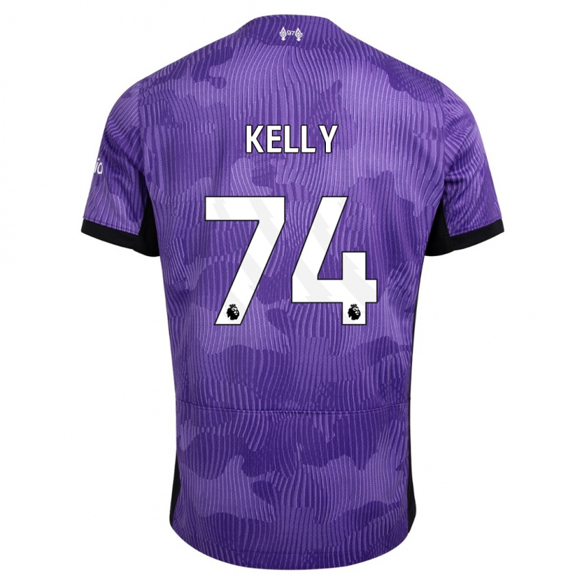 Homme Maillot Oscar Kelly #74 Violet Troisieme 2023/24 T-Shirt Suisse