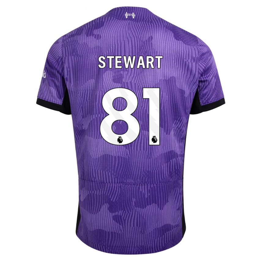 Herren Layton Stewart #81 Lila Ausweichtrikot Trikot 2023/24 T-Shirt Schweiz