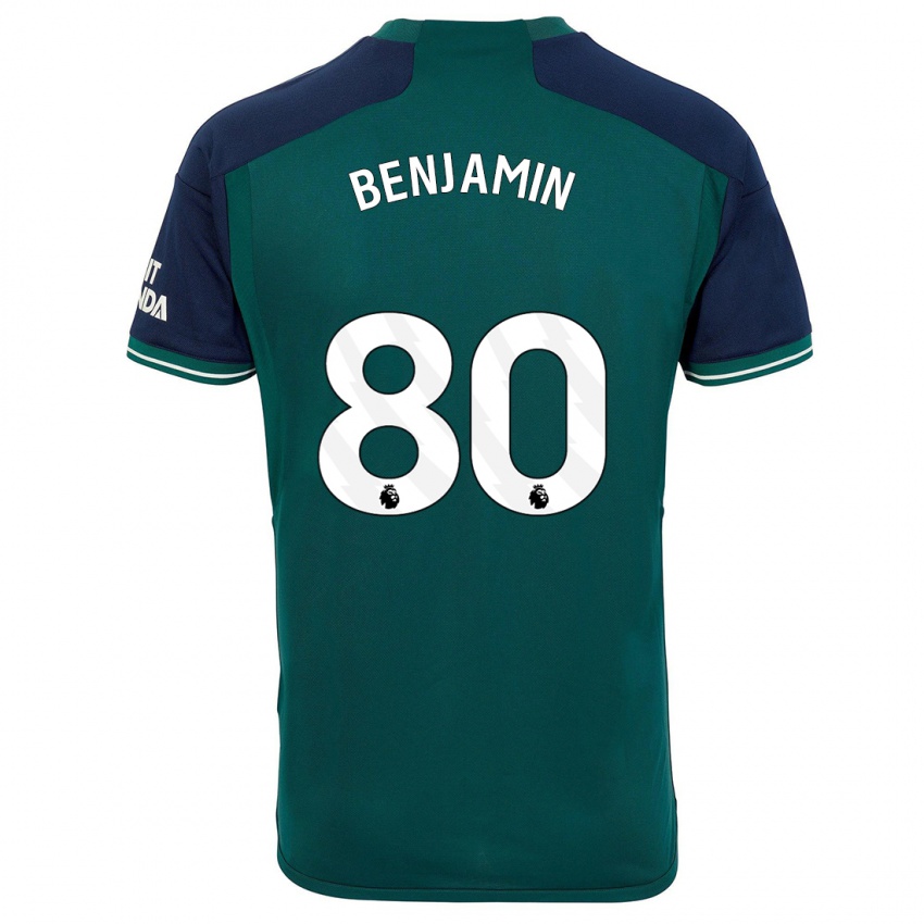 Herren Omari Benjamin #80 Grün Ausweichtrikot Trikot 2023/24 T-Shirt Schweiz