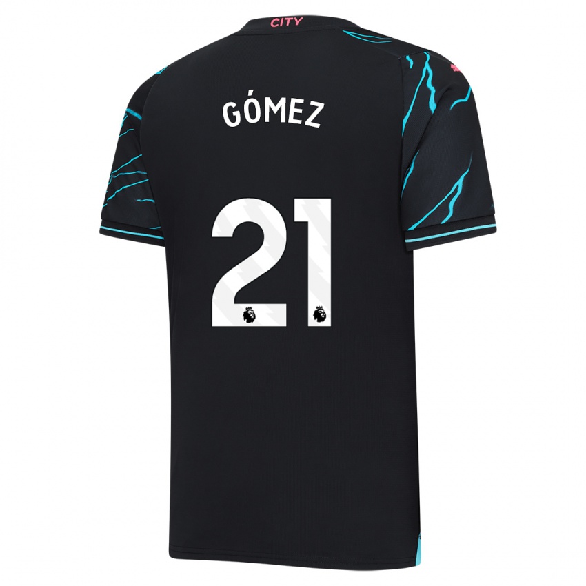 Homme Maillot Sergio Gómez #21 Bleu Foncé Troisieme 2023/24 T-Shirt Suisse