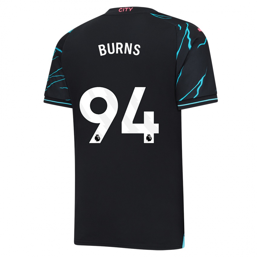 Homme Maillot Finley Burns #94 Bleu Foncé Troisieme 2023/24 T-Shirt Suisse