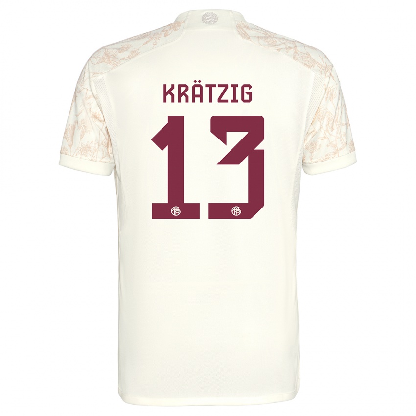 Homme Maillot Frans Krätzig #13 Blanc Cassé Troisieme 2023/24 T-Shirt Suisse