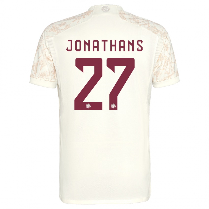 Herren David Jonathans #27 Cremefarben Ausweichtrikot Trikot 2023/24 T-Shirt Schweiz