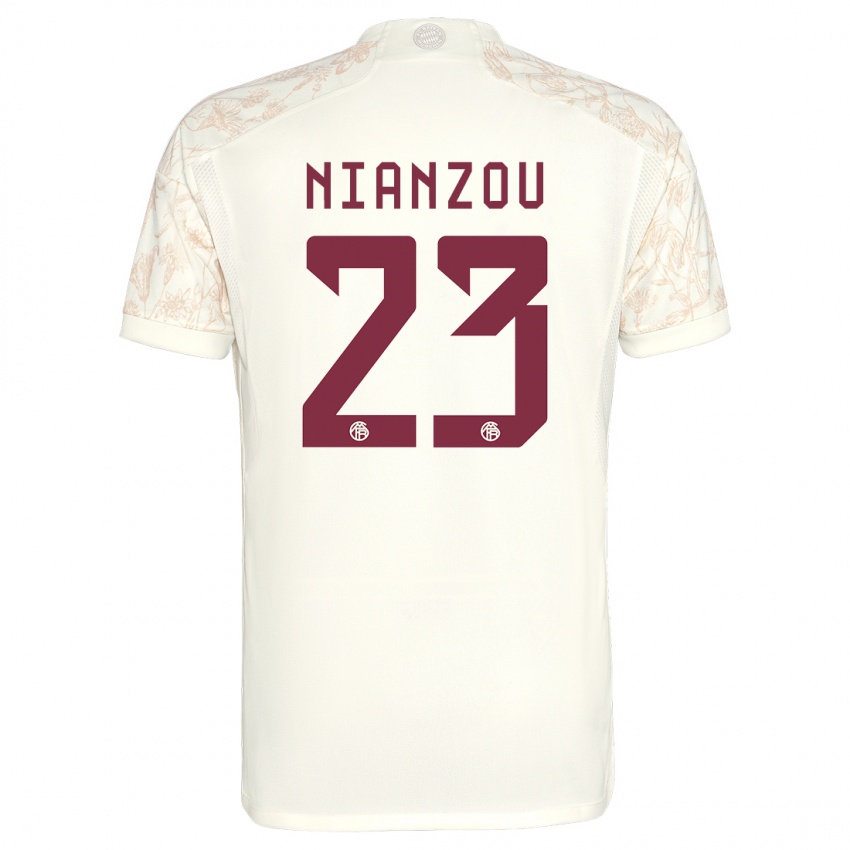 Homme Maillot Tanguy Nianzou #23 Blanc Cassé Troisieme 2023/24 T-Shirt Suisse