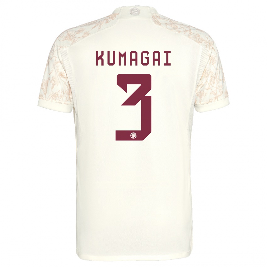 Homme Maillot Saki Kumagai #3 Blanc Cassé Troisieme 2023/24 T-Shirt Suisse