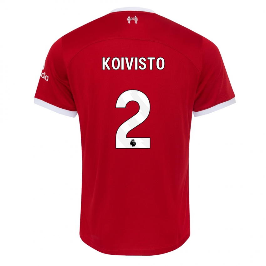 Femme Maillot Emma Koivisto #2 Rouge Tenues Domicile 2023/24 T-Shirt Suisse