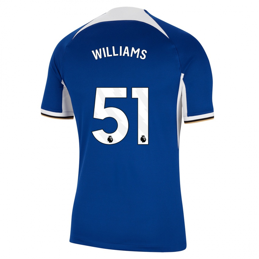 Femme Maillot Dylan Williams #51 Bleu Tenues Domicile 2023/24 T-Shirt Suisse