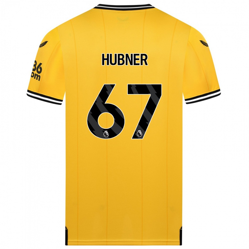 Damen Justin Hubner #67 Gelb Heimtrikot Trikot 2023/24 T-Shirt Schweiz