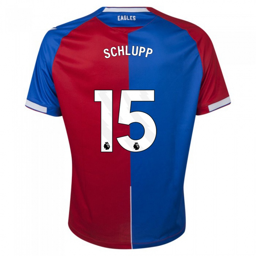 Damen Jeffrey Schlupp #15 Rot Blau Heimtrikot Trikot 2023/24 T-Shirt Schweiz