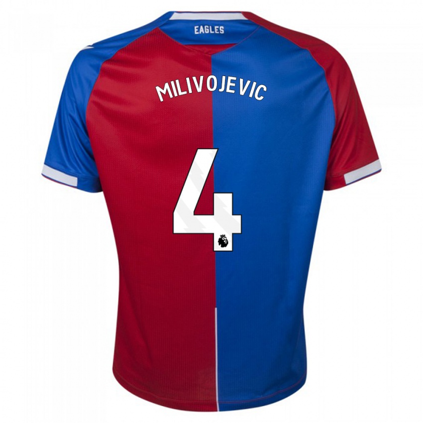 Damen Luka Milivojevic #4 Rot Blau Heimtrikot Trikot 2023/24 T-Shirt Schweiz