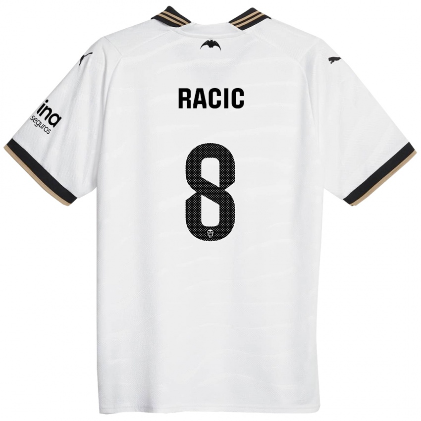 Damen Uros Racic #8 Weiß Heimtrikot Trikot 2023/24 T-Shirt Schweiz