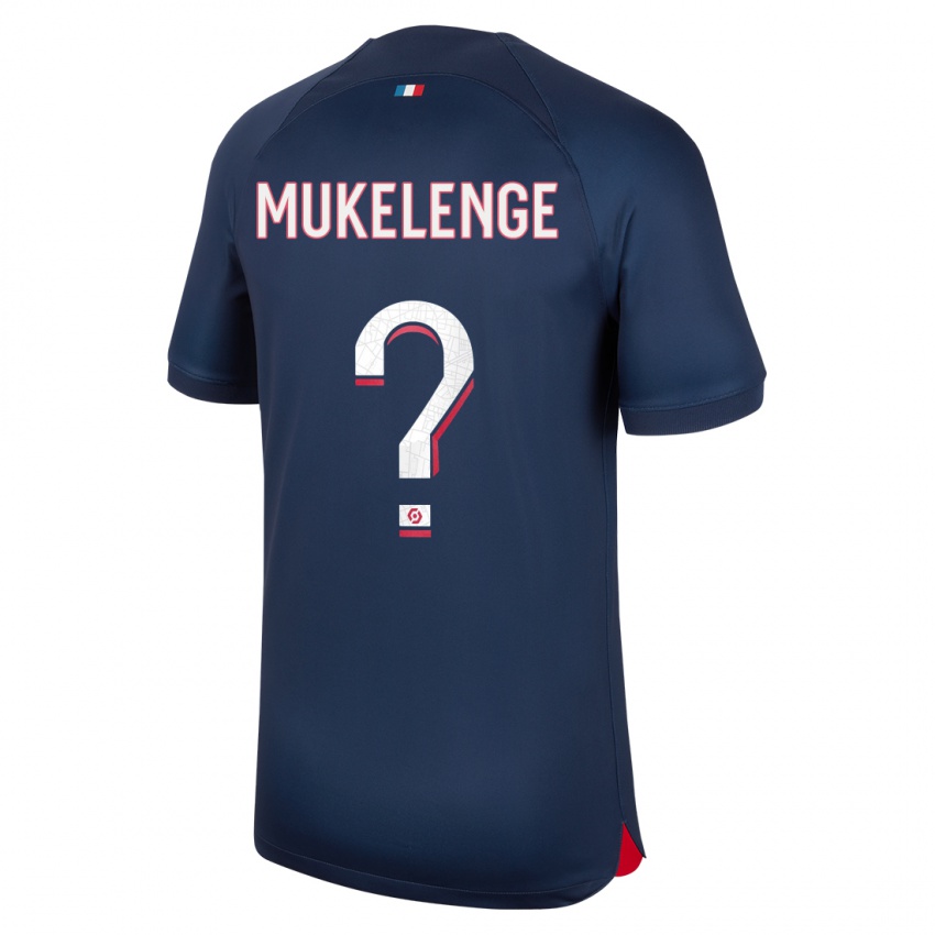 Femme Maillot Christ Mukelenge #0 Bleu Rouge Tenues Domicile 2023/24 T-Shirt Suisse