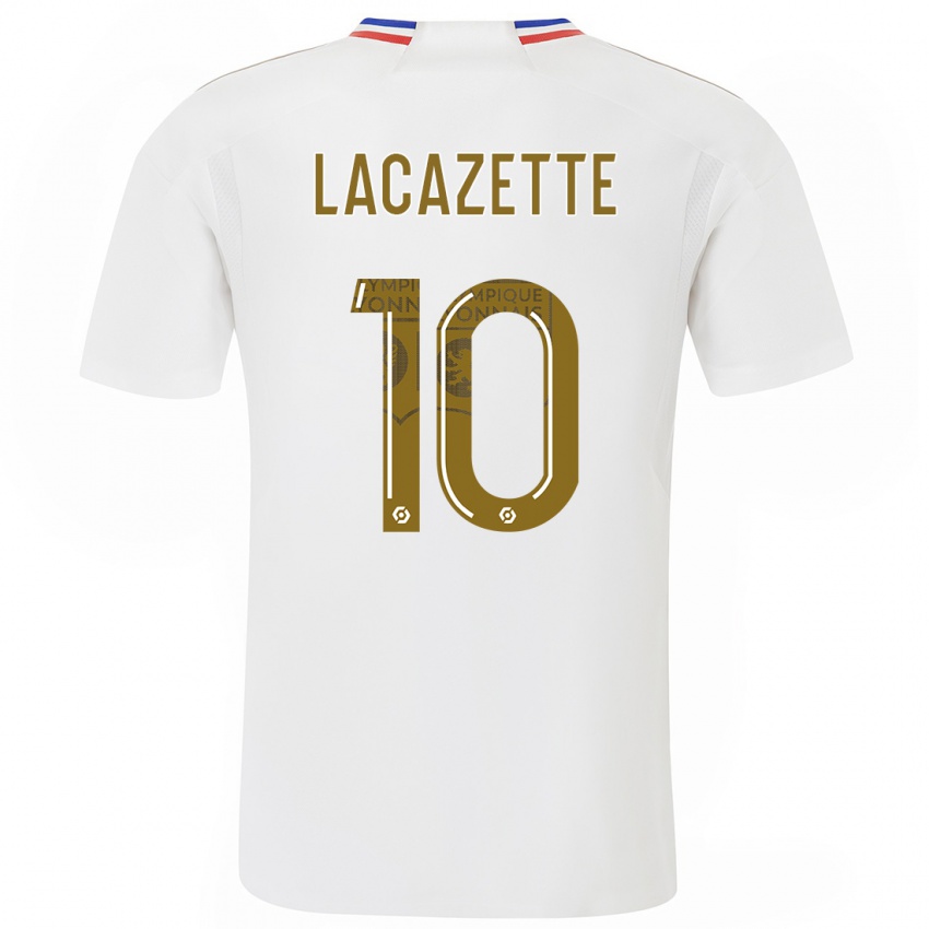 Damen Alexandre Lacazette #10 Weiß Heimtrikot Trikot 2023/24 T-Shirt Schweiz