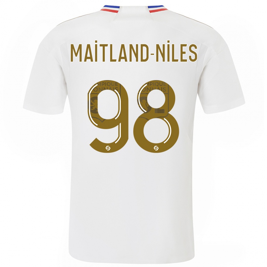 Damen Ainsley Maitland-Niles #98 Weiß Heimtrikot Trikot 2023/24 T-Shirt Schweiz