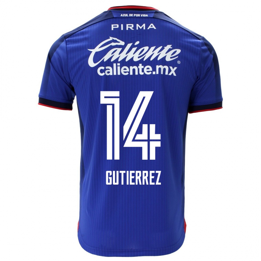 Damen Alexis Gutierrez #14 Blau Heimtrikot Trikot 2023/24 T-Shirt Schweiz