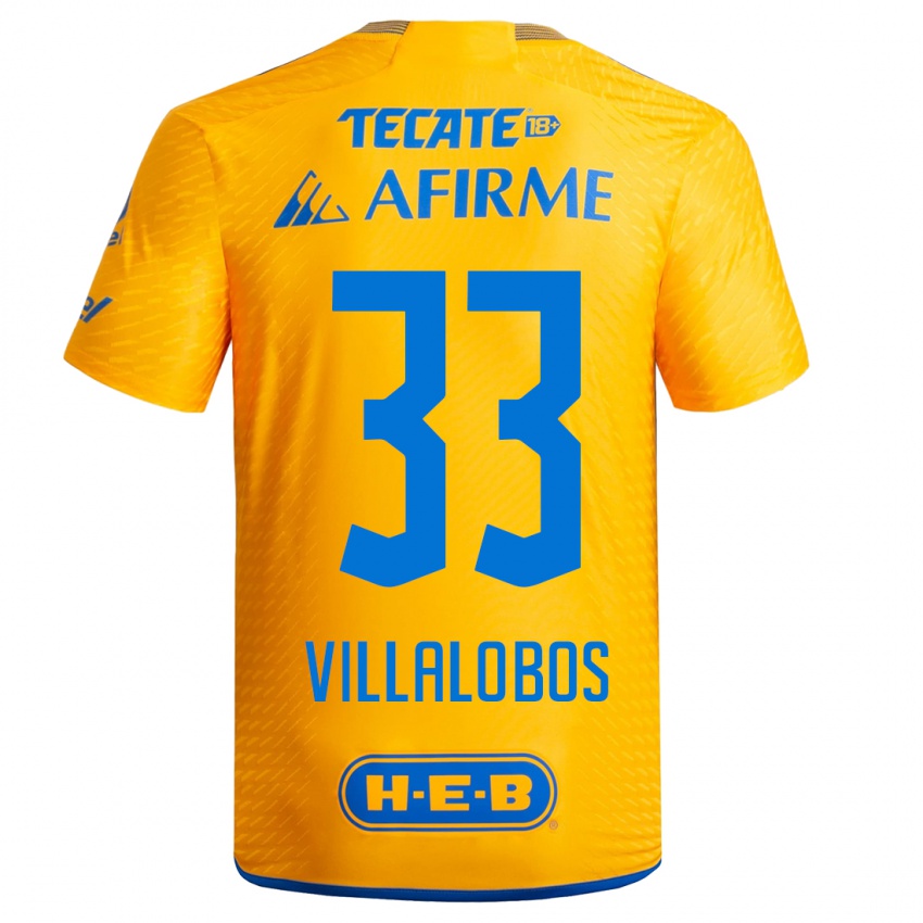 Damen Vania Villalobos #33 Gelb Heimtrikot Trikot 2023/24 T-Shirt Schweiz