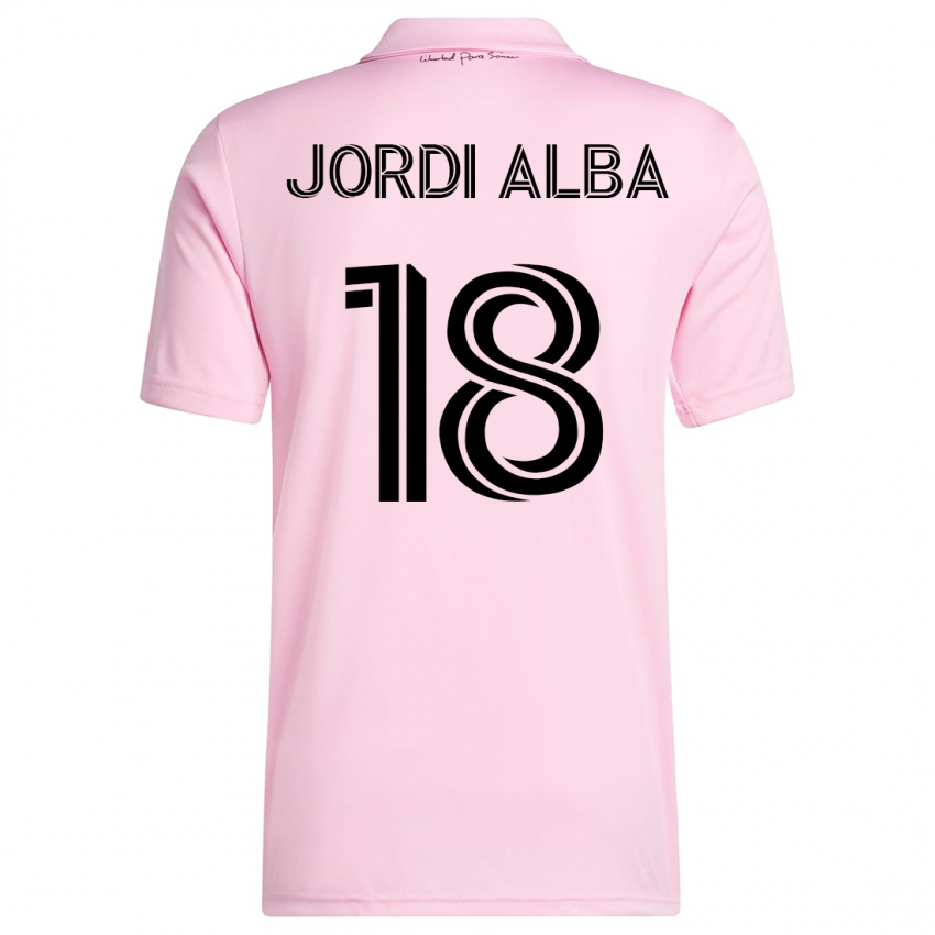 Damen Jordi Alba #18 Rosa Heimtrikot Trikot 2023/24 T-Shirt Schweiz