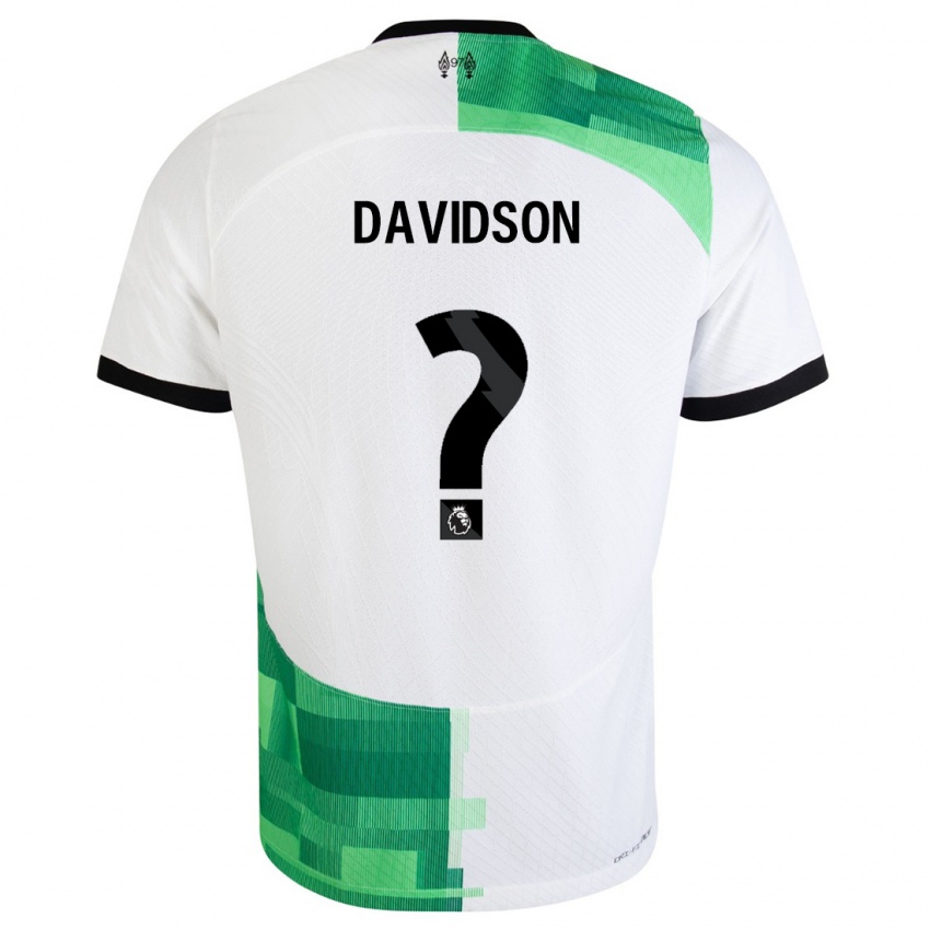 Femme Maillot Josh Davidson #0 Blanc Vert Tenues Extérieur 2023/24 T-Shirt Suisse