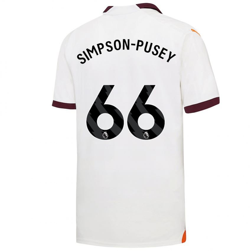 Femme Maillot Jahmai Simpson-Pusey #66 Blanc Tenues Extérieur 2023/24 T-Shirt Suisse